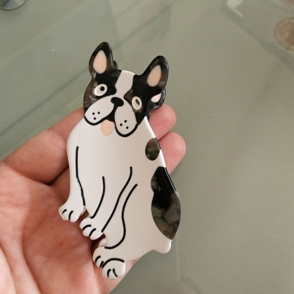 NEW Dog French Bulldog Animal Hair Claw Clip - Picture 10 of 14